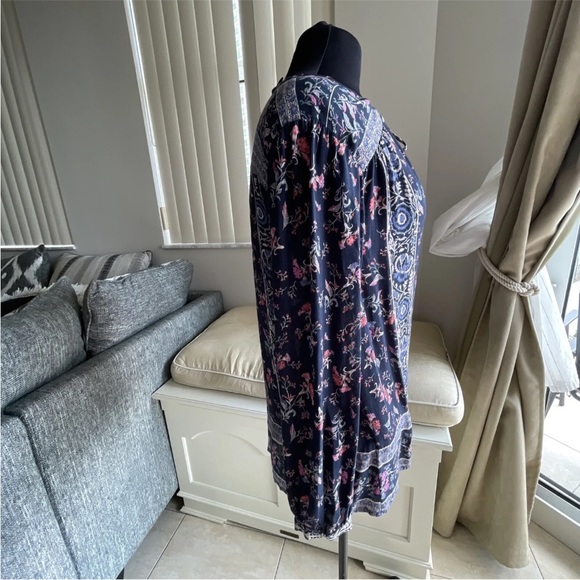 LUCKY BRAND Boho Long Sleeve Lightweight Floral Print S - Picture 2 of 7